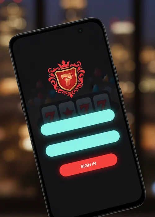 Sdmiral Casino login page interface showing email and password input fields for secure access to player accounts and personalised dashboards.